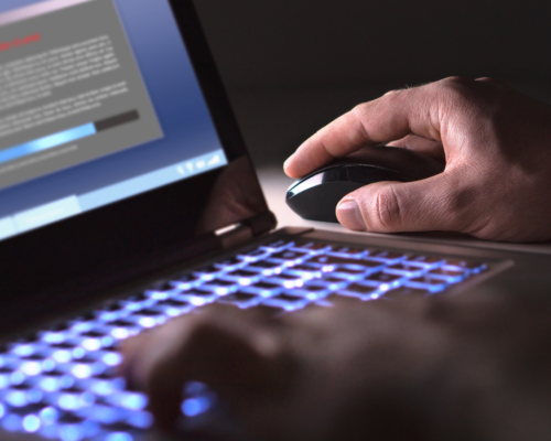 Person on a laptop.