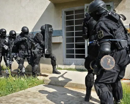 SWAT team in action